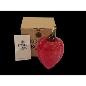 Kosta Boda Fruitteria 99022 Blown Glass Red Pepper‎ Gunnel Sahlin Signed EUC